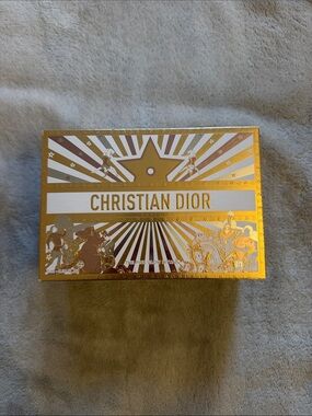 Christian Dior Gold and White Makeup Palette Empty Box
